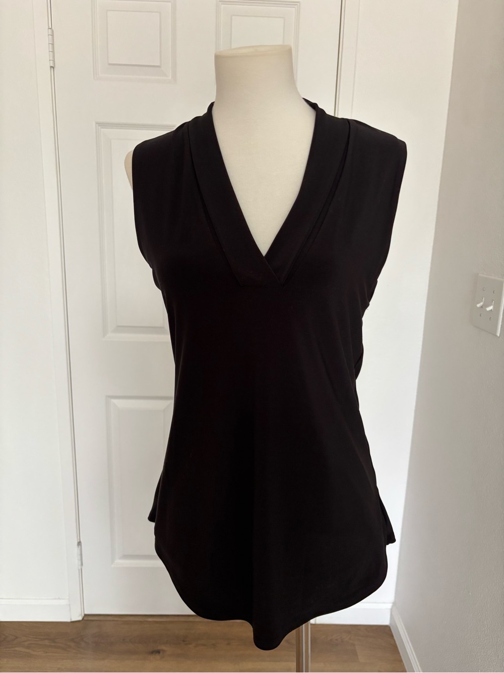 White House Black Market Black V-Neck Sleeveless Tank